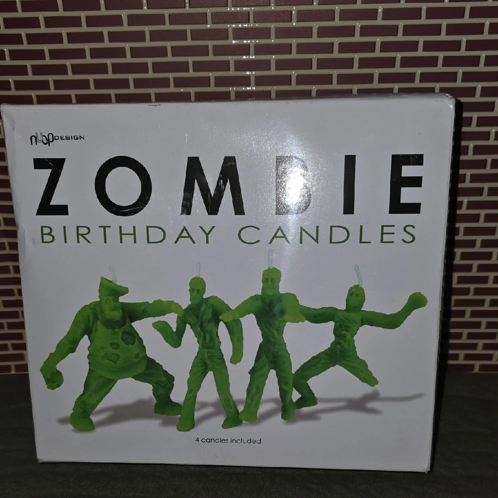 Green Zombie Cake Candles